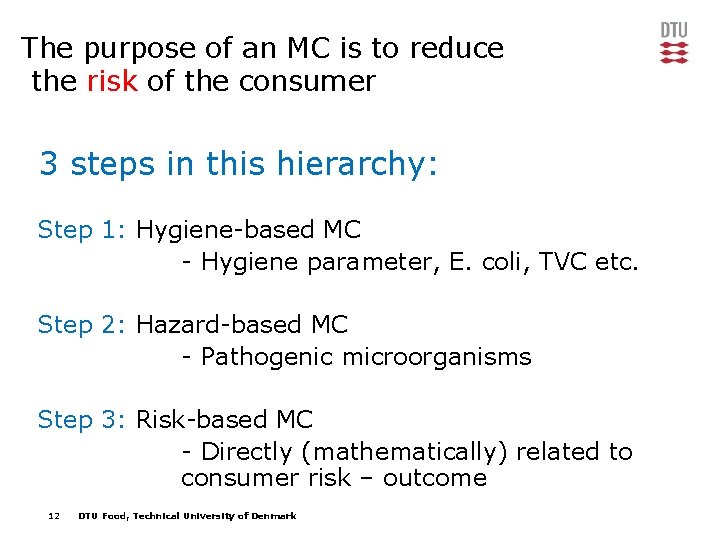 The purpose of an MC is to reduce the risk of the consumer 3