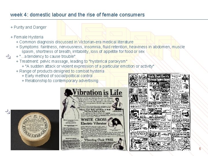 week 4: domestic labour and the rise of female consumers + Purity and Danger
