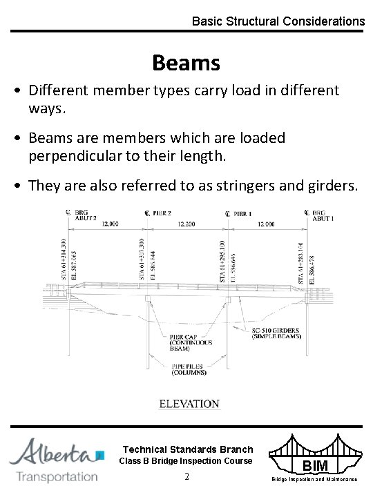 Basic Structural Considerations Beams • Different member types carry load in different ways. •