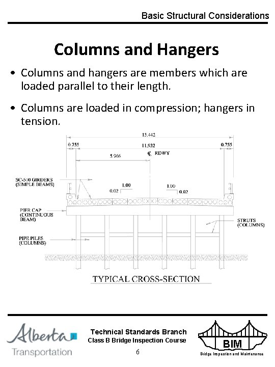 Basic Structural Considerations Columns and Hangers • Columns and hangers are members which are