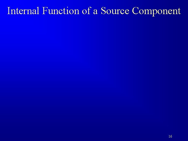 Internal Function of a Source Component 16 