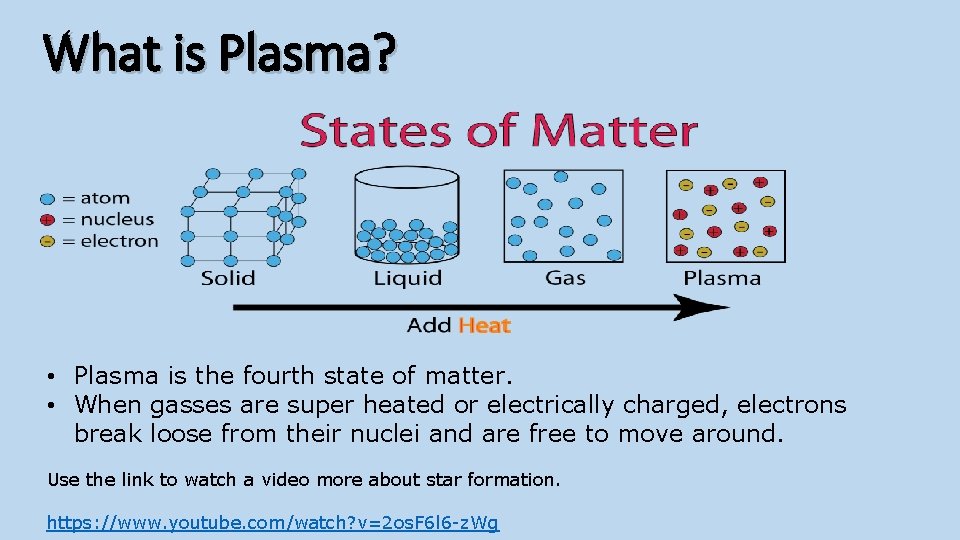 What is Plasma? • Plasma is the fourth state of matter. • When gasses
