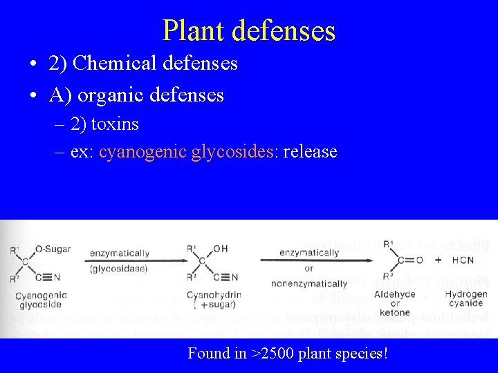 Plant defenses • 2) Chemical defenses • A) organic defenses – 2) toxins –