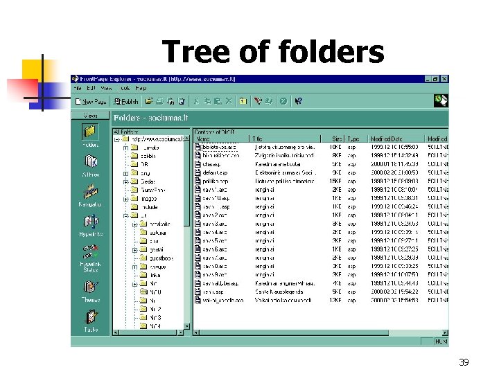 Tree of folders 39 