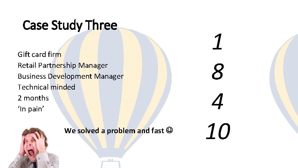 Case Study Three Gift card firm Retail Partnership Manager Business Development Manager Technical minded