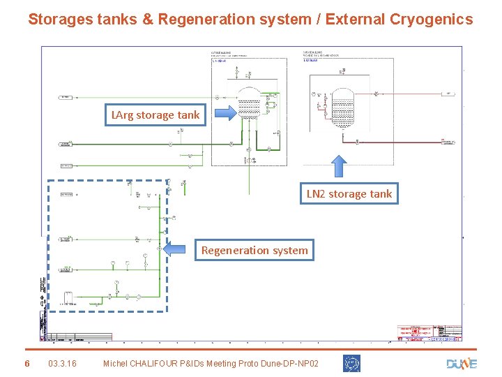 Storages tanks & Regeneration system / External Cryogenics LArg storage tank LN 2 storage