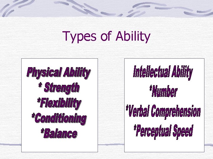 Types of Ability 
