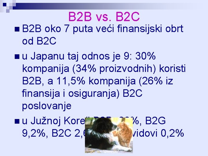 n B 2 B vs. B 2 C oko 7 puta veći finansijski obrt