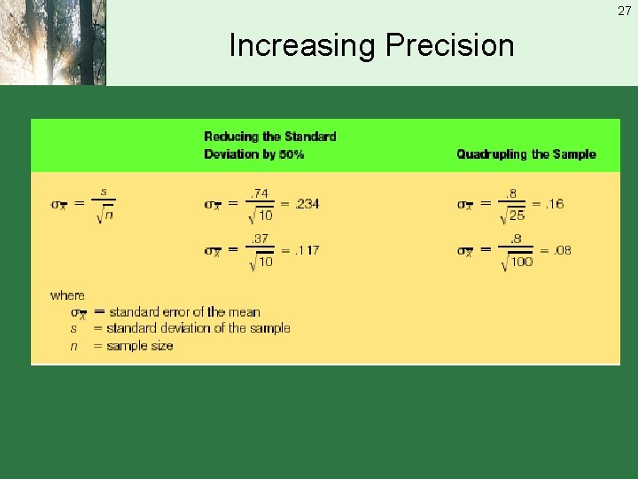 27 Increasing Precision 