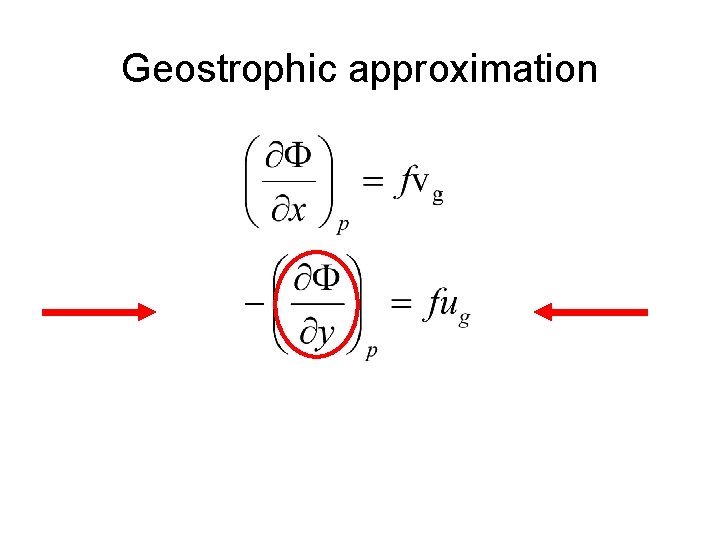 Geostrophic approximation 