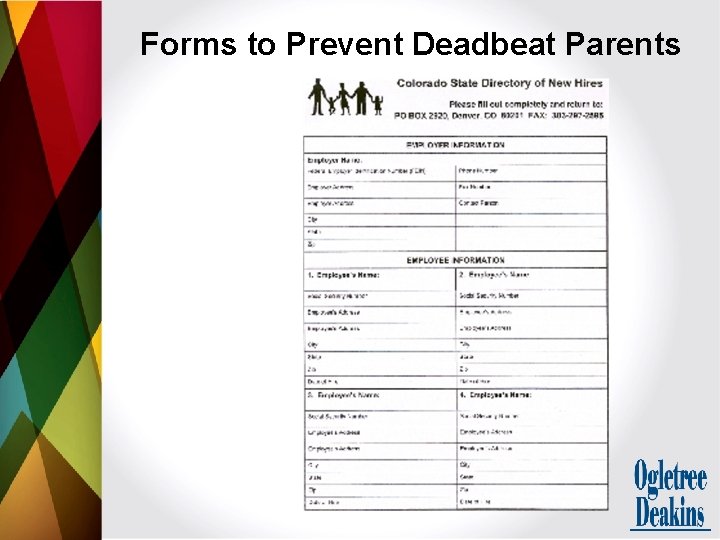 Forms to Prevent Deadbeat Parents 