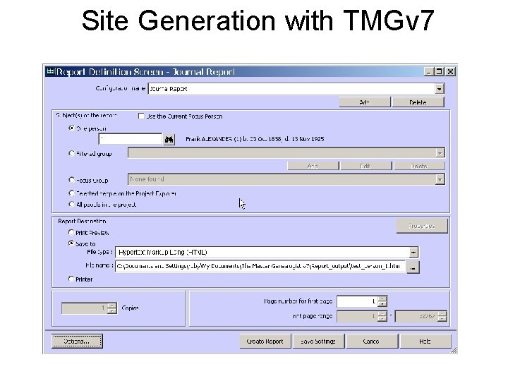 Site Generation with TMGv 7 