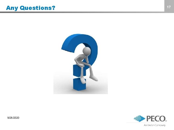 Any Questions? 9/26/2020 17 