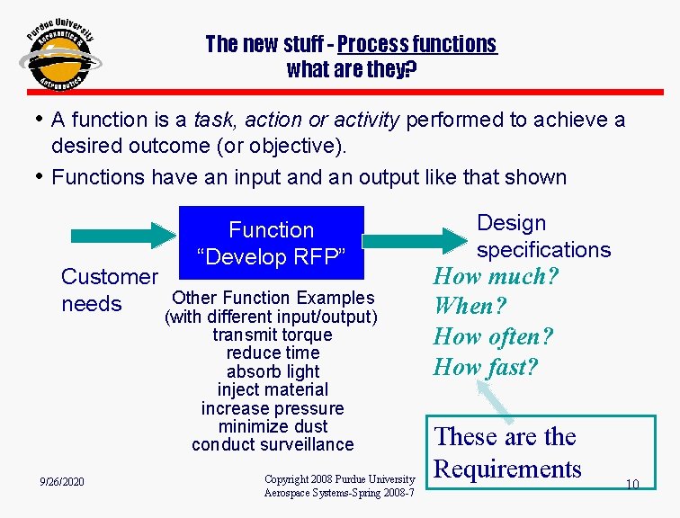 The new stuff - Process functions what are they? • A function is a
