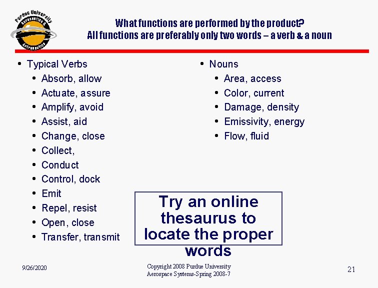 What functions are performed by the product? All functions are preferably only two words