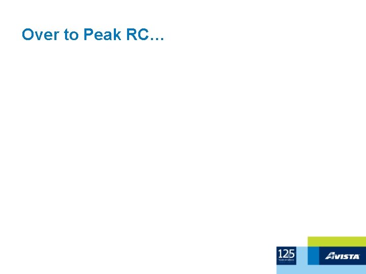 Over to Peak RC… 