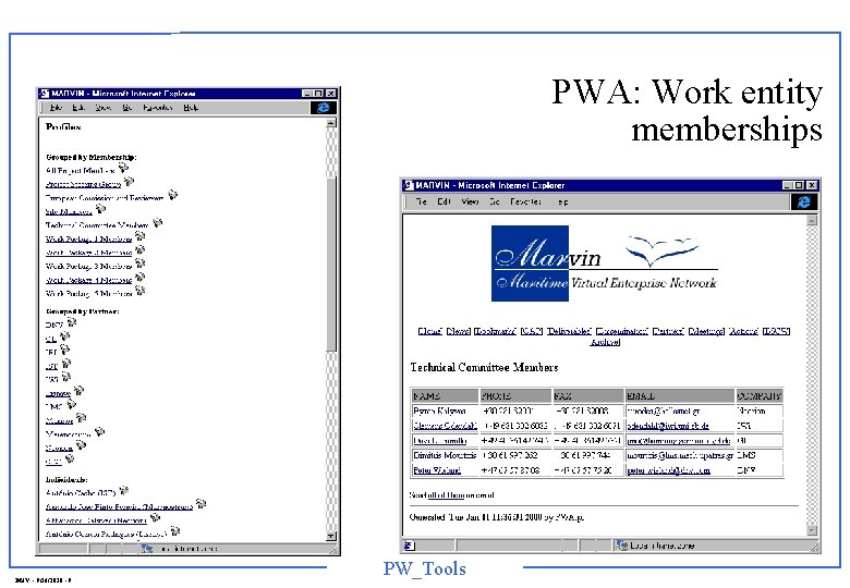 PWA: Work entity memberships DNV - 9/26/2020 - 9 PW_Tools 