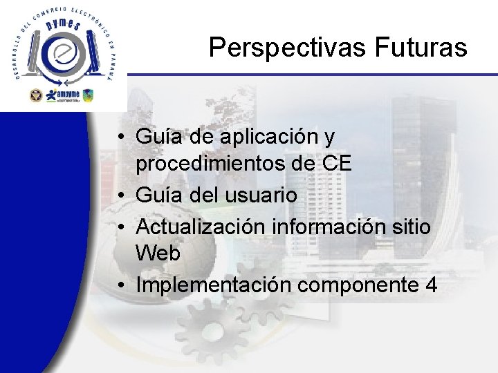 Perspectivas Futuras • Guía de aplicación y procedimientos de CE • Guía del usuario