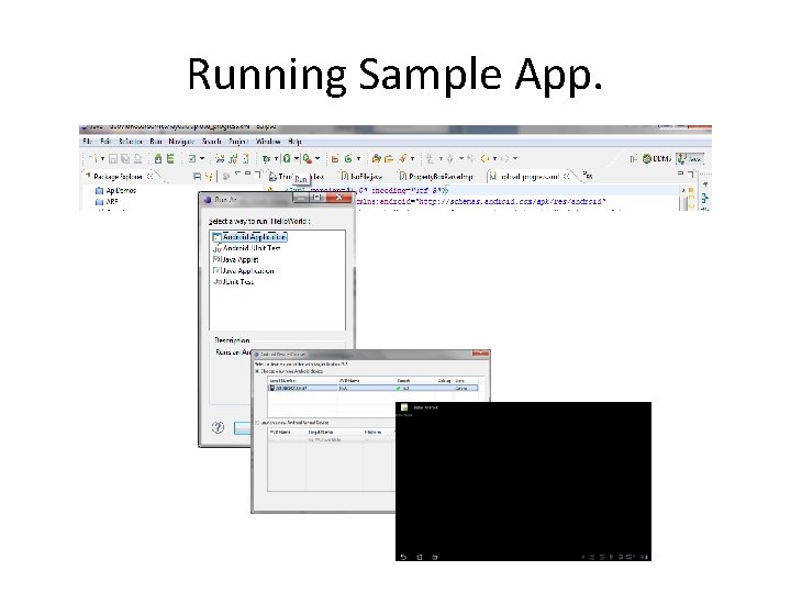 Running Sample App. 