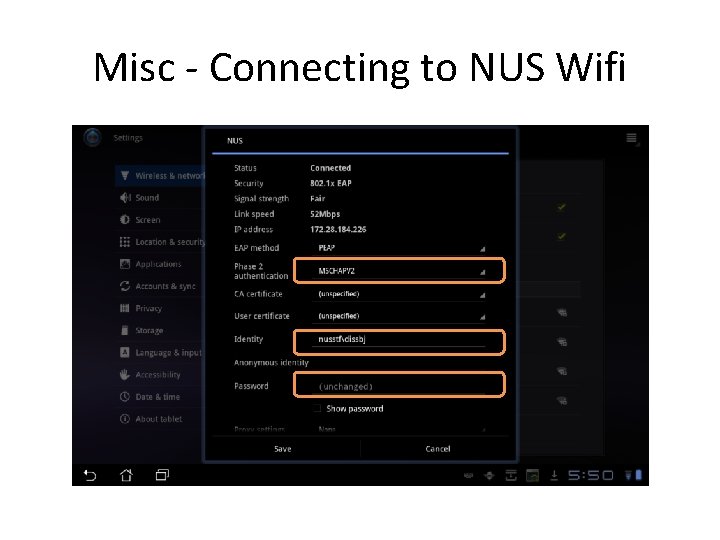 Misc - Connecting to NUS Wifi 