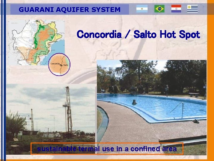 GUARANI AQUIFER SYSTEM Concordia / Salto Hot Spot sustainable termal use in a confined