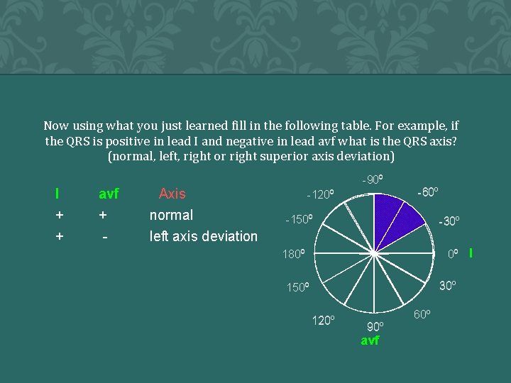 Now using what you just learned fill in the following table. For example, if