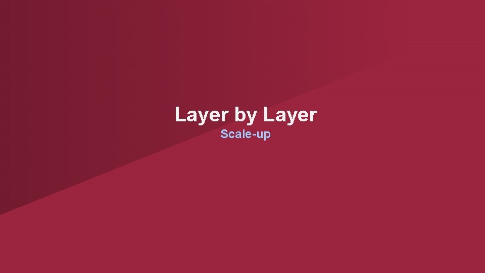 Layer by Layer Scale-up 