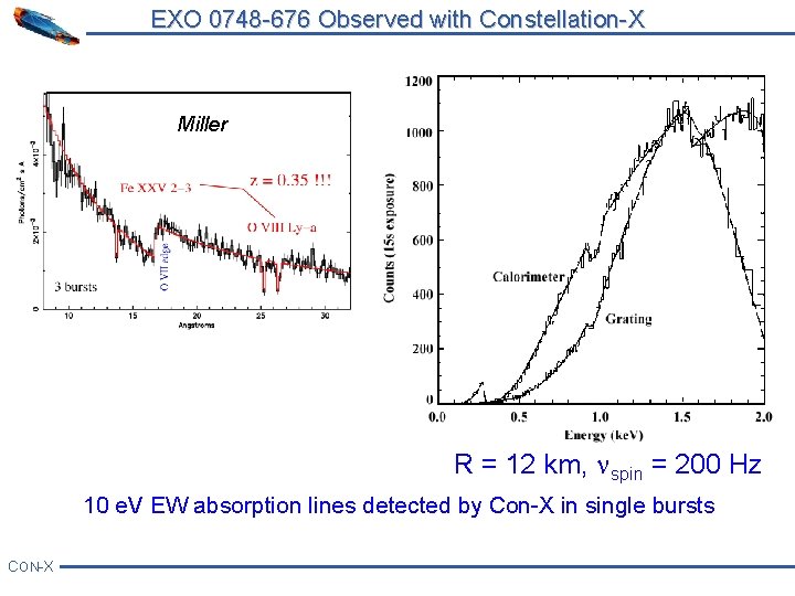 EXO 0748 -676 Observed with Constellation-X Miller Strohmeyer R = 12 km, nspin =
