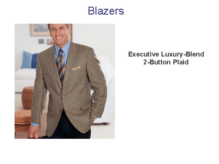 Blazers Executive Luxury-Blend 2 -Button Plaid 