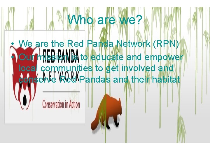 Who are we? • We are the Red Panda Network (RPN) • Our mission