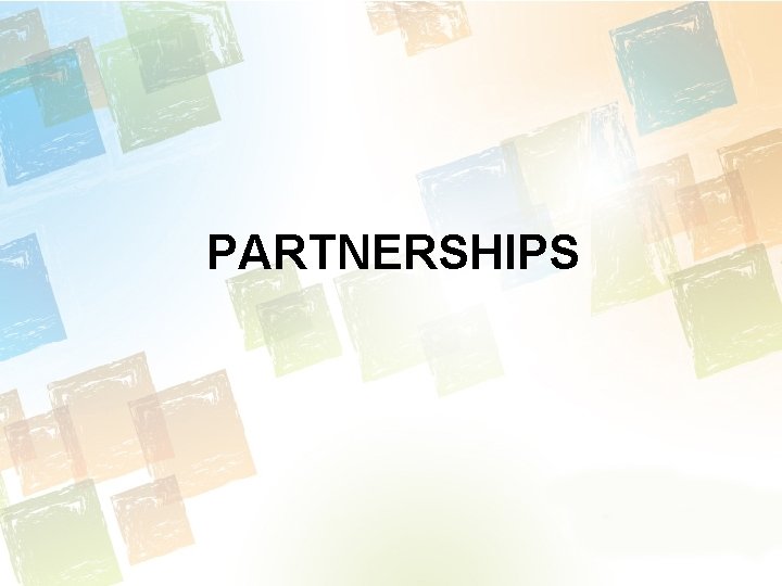 PARTNERSHIPS 