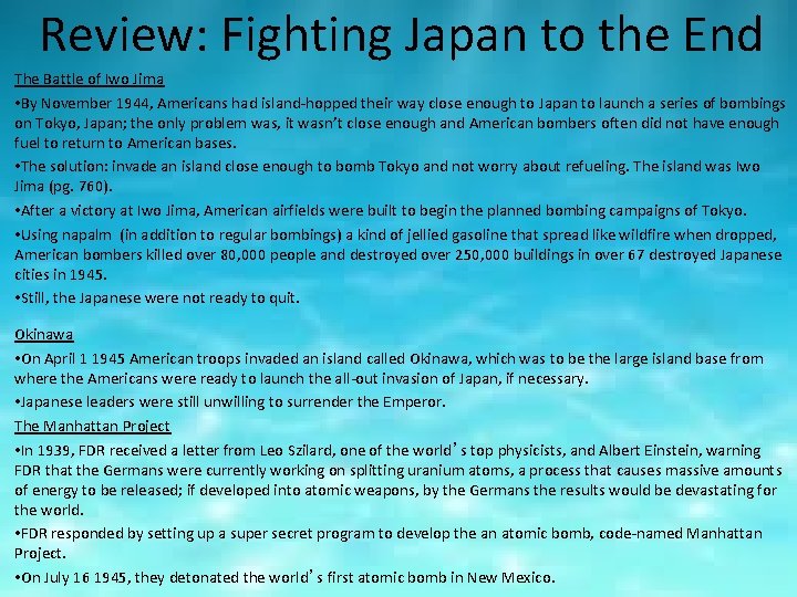 Review: Fighting Japan to the End The Battle of Iwo Jima • By November