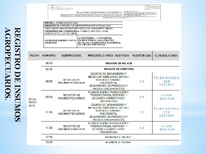 REGISTRO DE INSUMOS AGROPECUARIOS. 