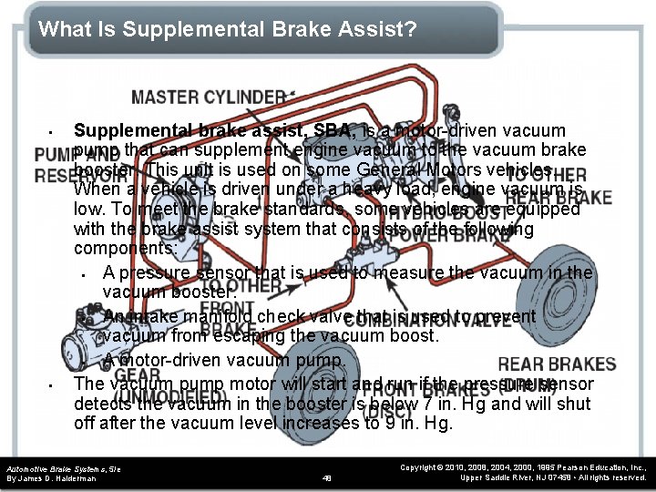 What Is Supplemental Brake Assist? • • Supplemental brake assist, SBA, is a motor-driven