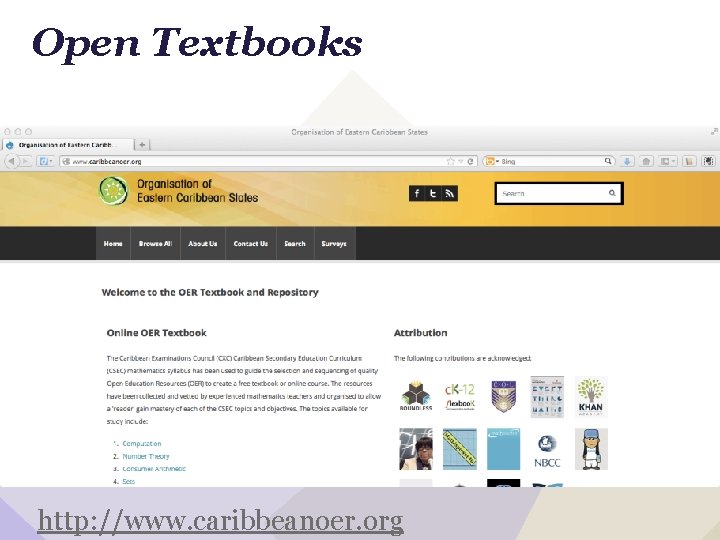 Open Textbooks http: //www. caribbeanoer. org 