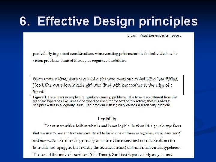 6. Effective Design principles 