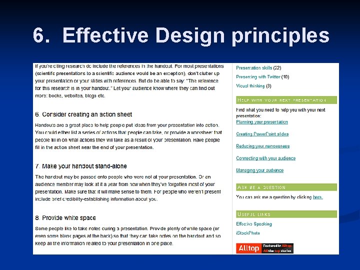 6. Effective Design principles 