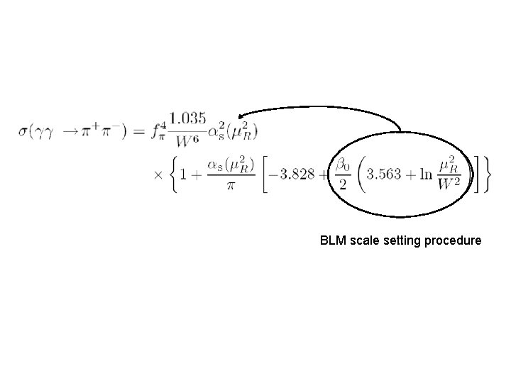 BLM scale setting procedure 