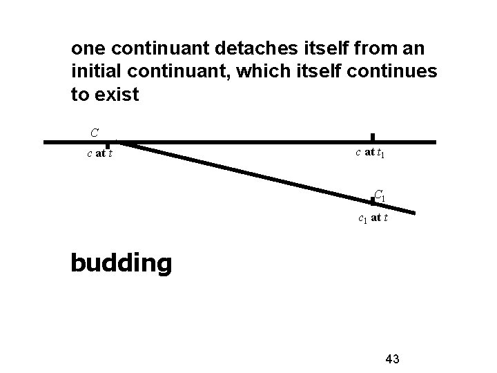 one continuant detaches itself from an initial continuant, which itself continues to exist C