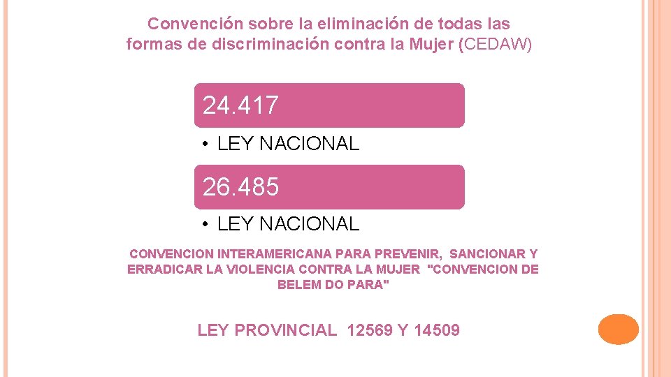 Convención sobre la eliminación de todas las formas de discriminación contra la Mujer (CEDAW)