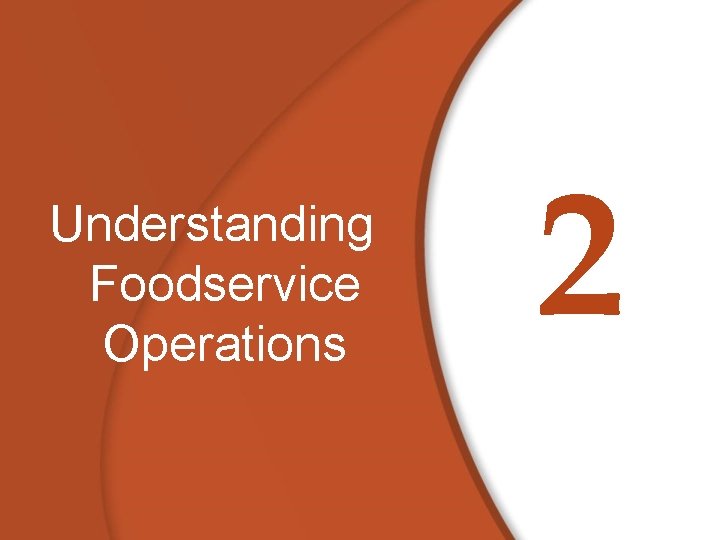 Understanding Foodservice Operations 2 