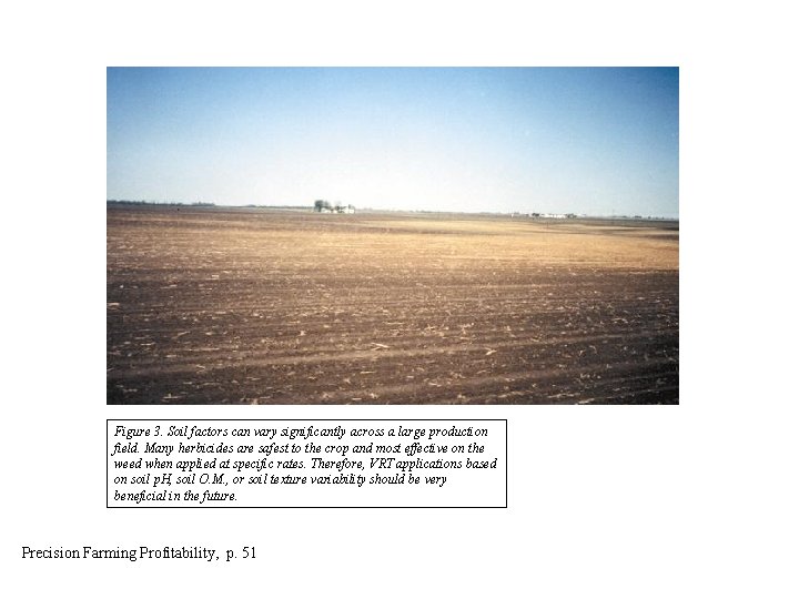Figure 3. Soil factors can vary significantly across a large production field. Many herbicides