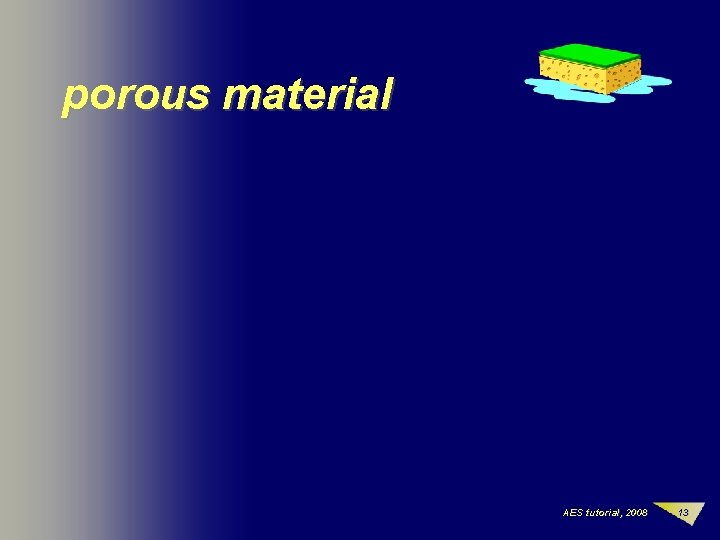 porous material AES tutorial, 2008 13 
