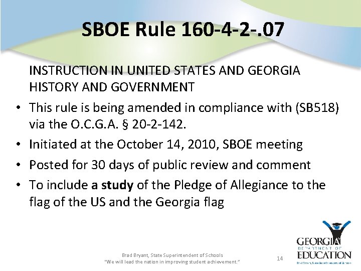 SBOE Rule 160 -4 -2 -. 07 • • INSTRUCTION IN UNITED STATES AND