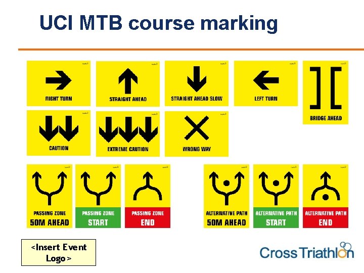 UCI MTB course marking <Insert Event Logo> 