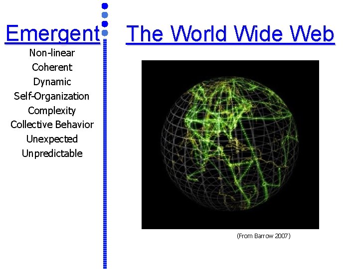 Emergent Non-linear Coherent Dynamic Self-Organization Complexity Collective Behavior Unexpected Unpredictable The World Wide Web