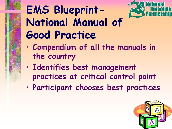 EMS Blueprint. National Manual of Good Practice • Compendium of all the manuals in