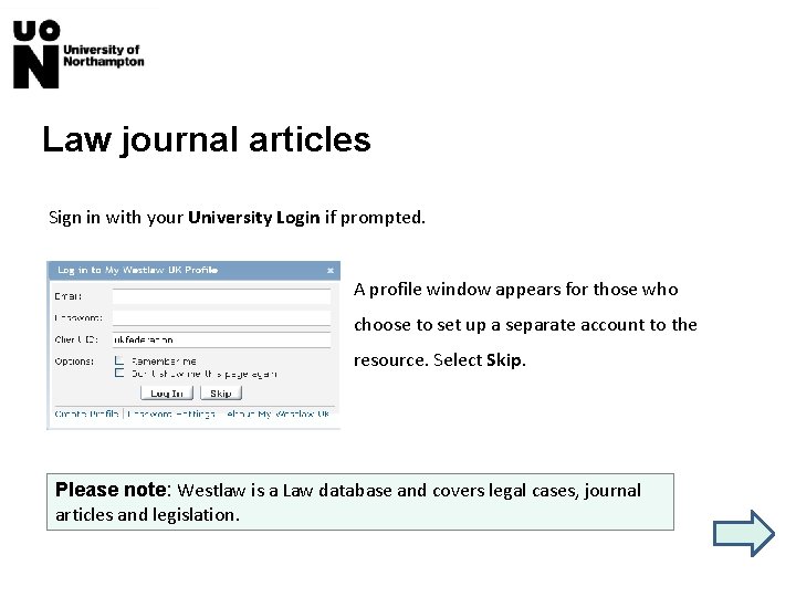 Law journal articles Sign in with your University Login if prompted. A profile window