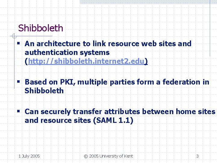 Shibboleth § An architecture to link resource web sites and authentication systems (http: //shibboleth.