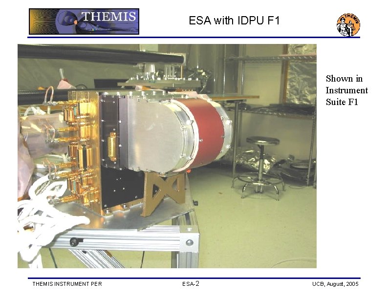 ESA with IDPU F 1 Shown in Instrument Suite F 1 THEMIS INSTRUMENT PER